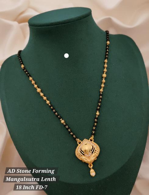 AD Stone forming mangalsutra lenth 18 inch FD 7 Wholesale fashion jewellery suppliers in Gujarat